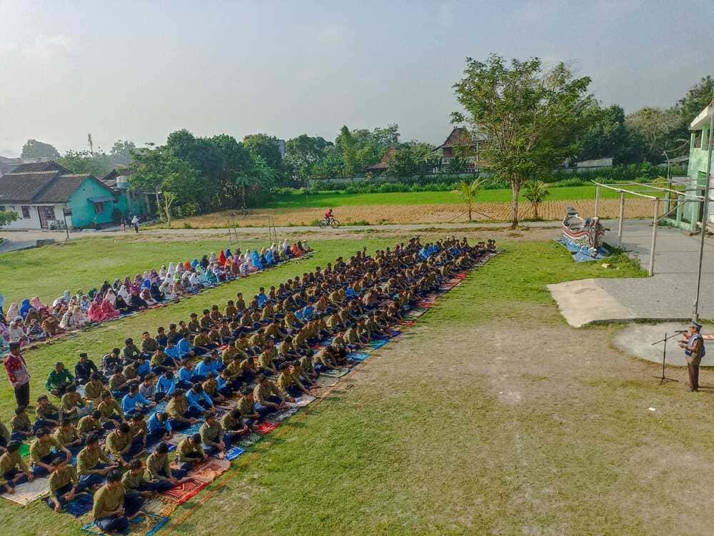 Pelaksanaan shalat istisqa' SMP Muhammadiyah 1 Berbah