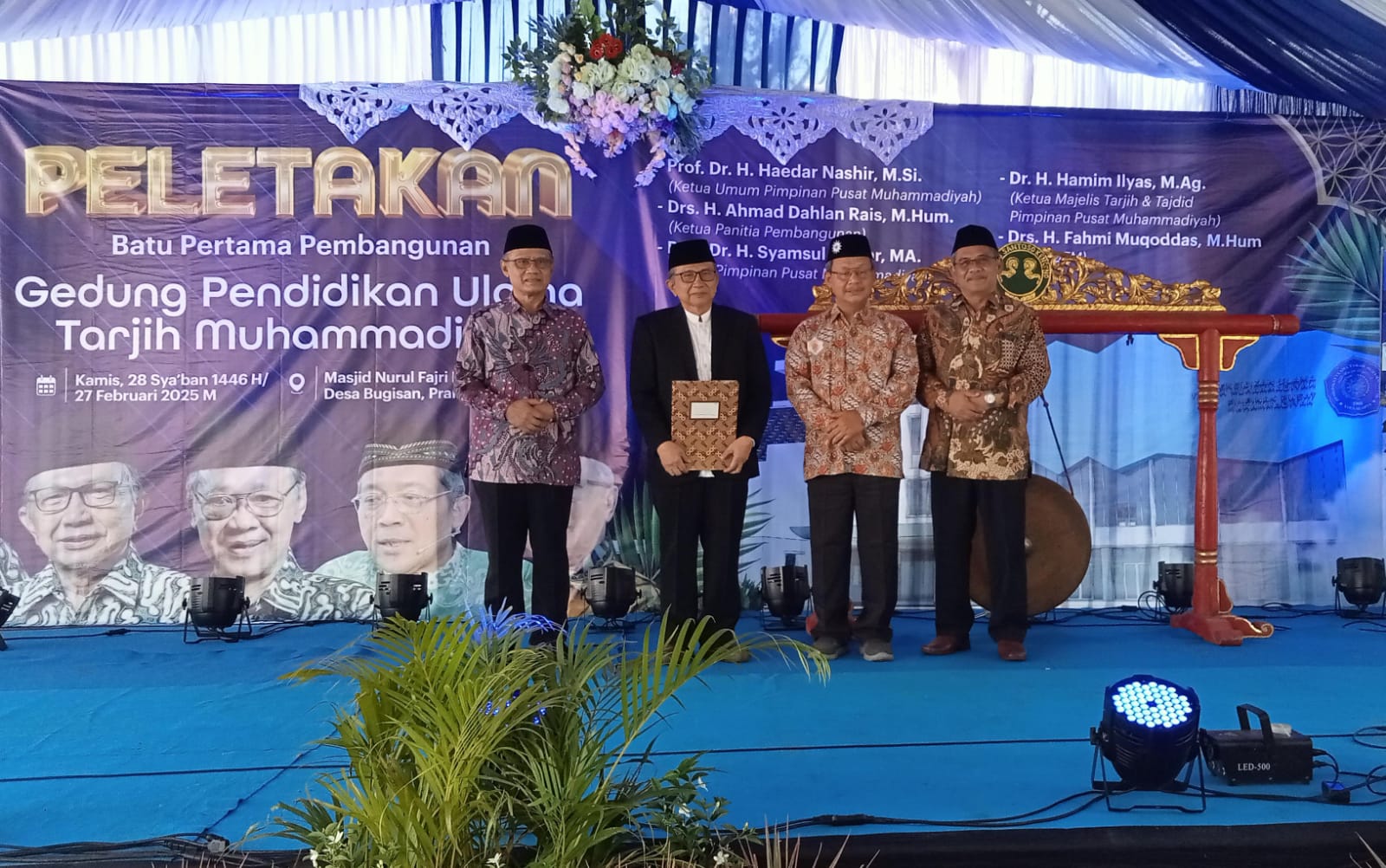 Peletakan Batu Pertama Pembangunan Gedung Pendidikan Ulama Tarjih Muhammadiyah (27/2)