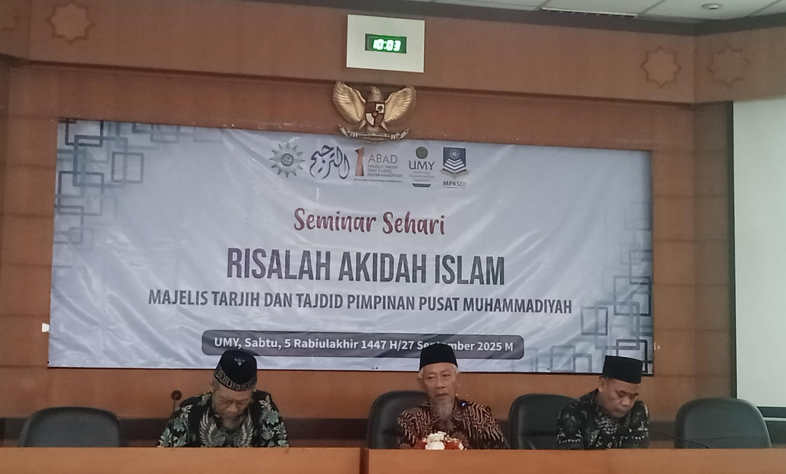 Seminar Sehari Risalah Akidah Islam Majelis Tarjih dan Tajdid Pimpinan Pusat Muhammadiyah (27/8).