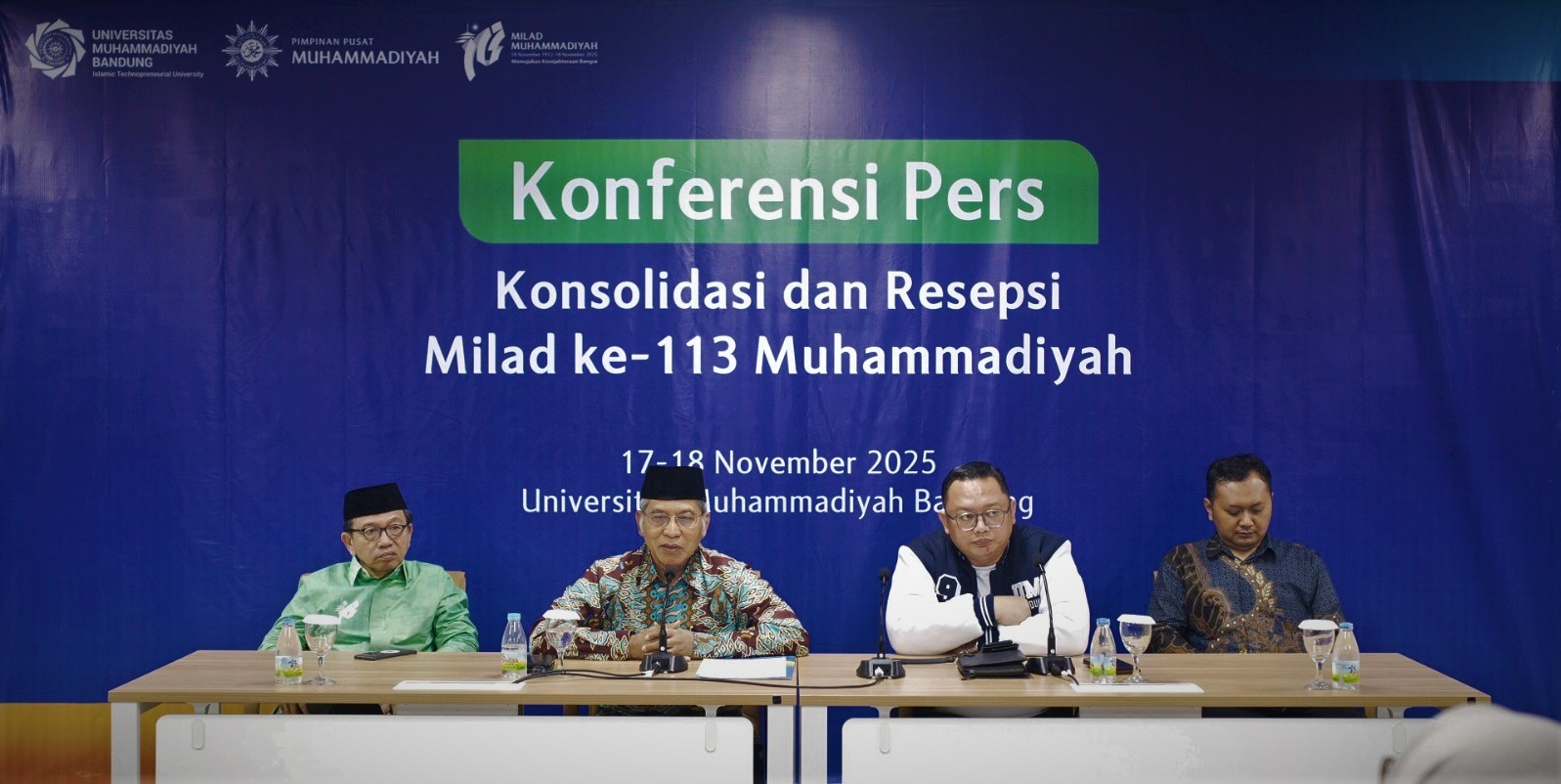 Konferensi Pers Konsolidasi dan Resepsi Milad ke-113 Muhammadiyah.